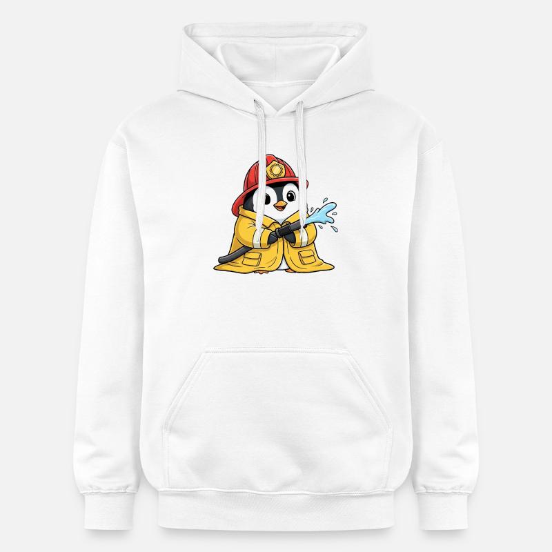 Pompier bénévole Chub Penguin - Sweat à capuche Softstyle® Gildan Unisexe - blanc