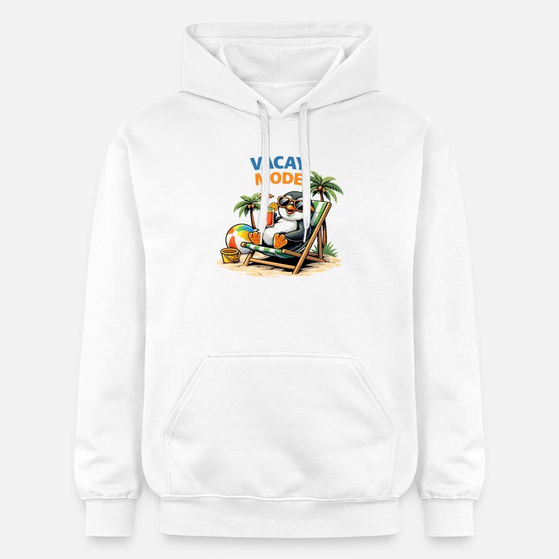 Plage des manchots Vacay Mode - Sweat à capuche Softstyle® Gildan Unisexe - blanc