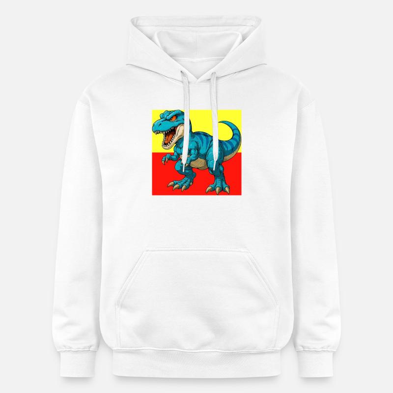 dinosaure - Sweat à capuche Softstyle® Gildan Unisexe - blanc