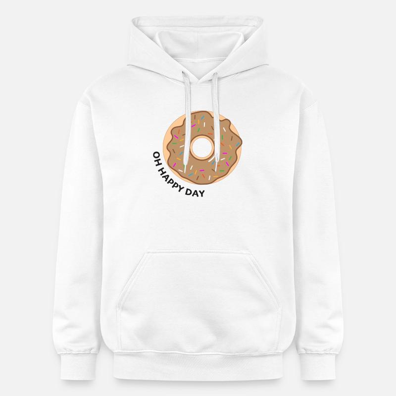 Donut Oh Journée Heureuse - Sweat à capuche Softstyle® Gildan Unisexe - blanc