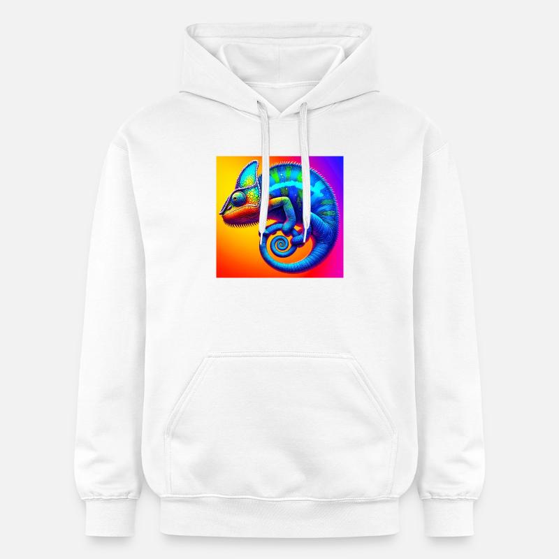 caméléon - Sweat à capuche Softstyle® Gildan Unisexe - blanc