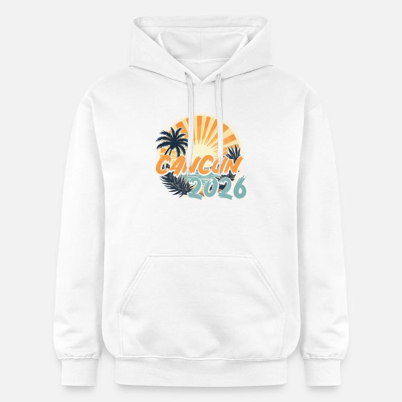 Cancún 2026 - Sweat à capuche Softstyle® Gildan Unisexe - blanc