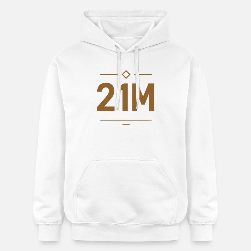 Conception de la limite Bitcoin 21M - Sweat à capuche Softstyle® Gildan Unisexe - blanc