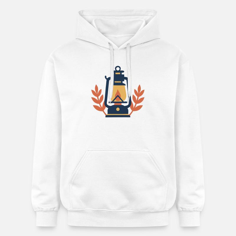 Forêt naturelle Camping Lantern - Sweat à capuche Softstyle® Gildan Unisexe - blanc