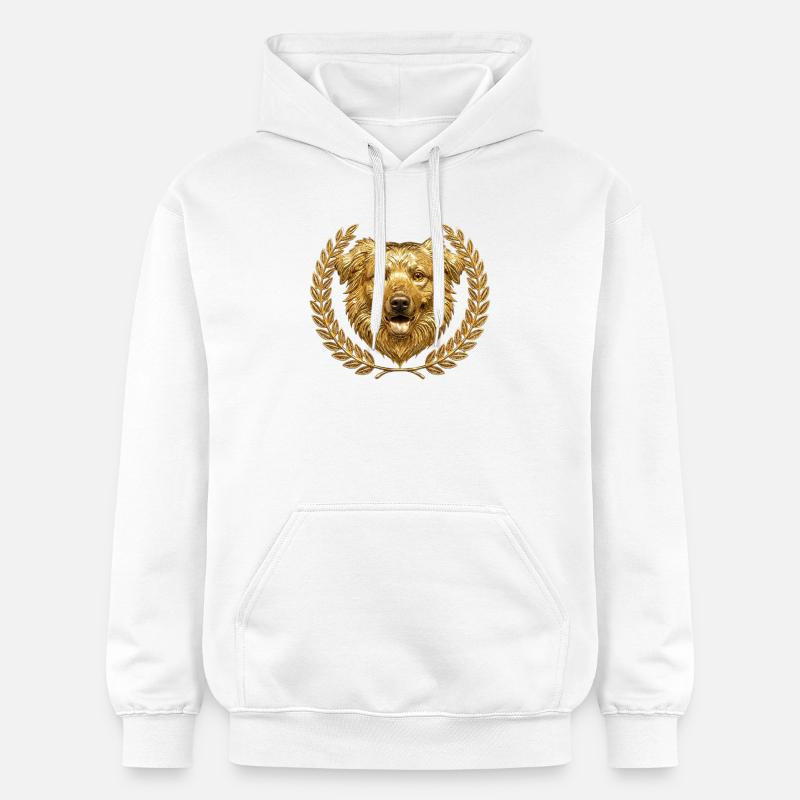 Chien Bouclier d’Or urbain - Sweat à capuche Softstyle® Gildan Unisexe - blanc