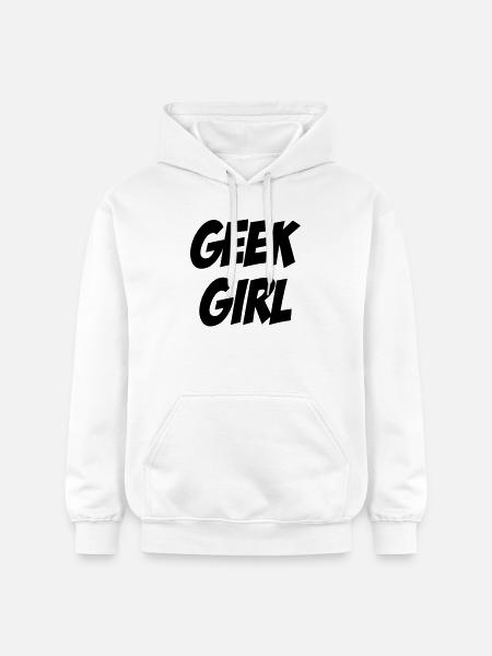 Geek Girl - Gildan Unisex Softstyle® Midweight Hoodie - white
