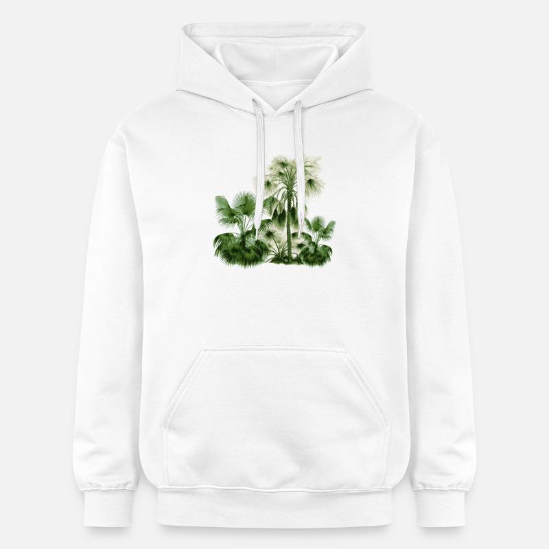 palmier - Sweat à capuche Softstyle® Gildan Unisexe - blanc