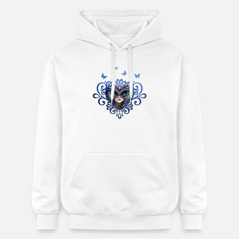 Eulenmädchen der Waldverteidiger - Gildan Unisex Softstyle® Midweight Hoodie - Weiß