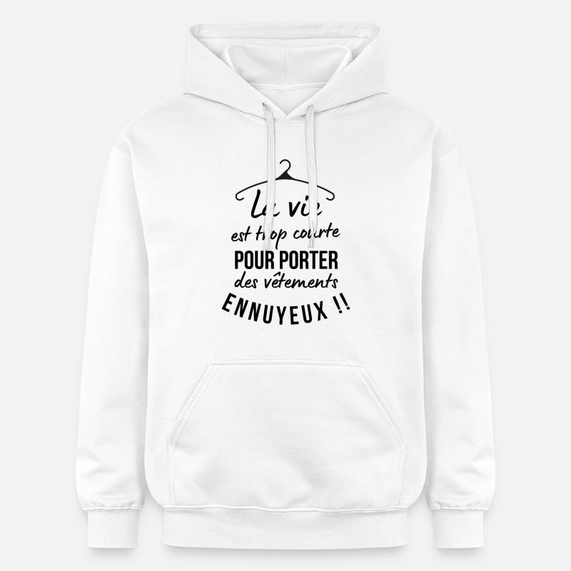 La vie est trop courte ! - Sweat à capuche Softstyle® Gildan Unisexe - blanc