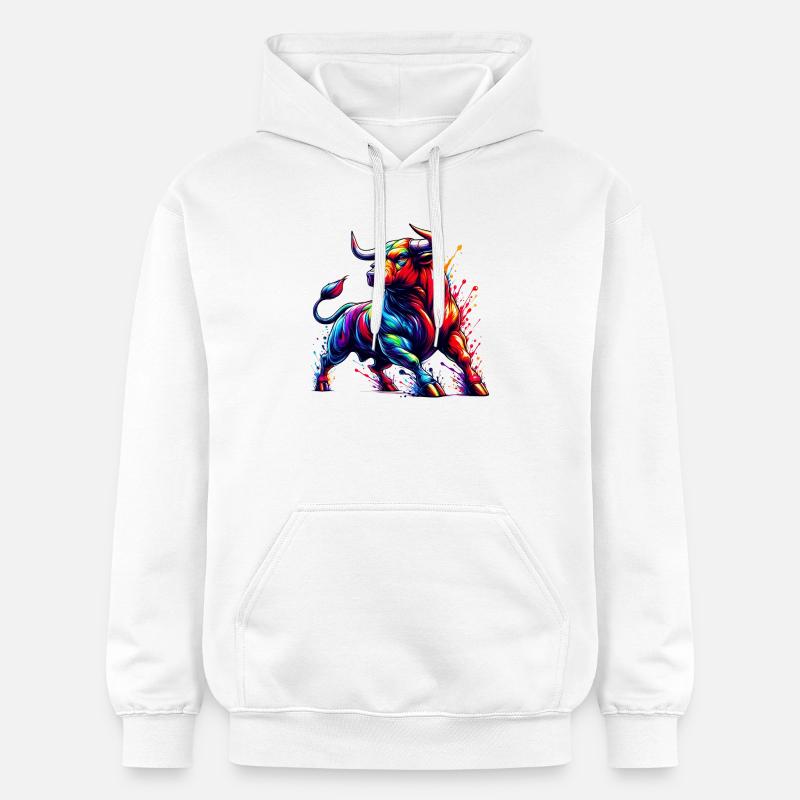 Taureau - Sweat à capuche Softstyle® Gildan Unisexe - blanc