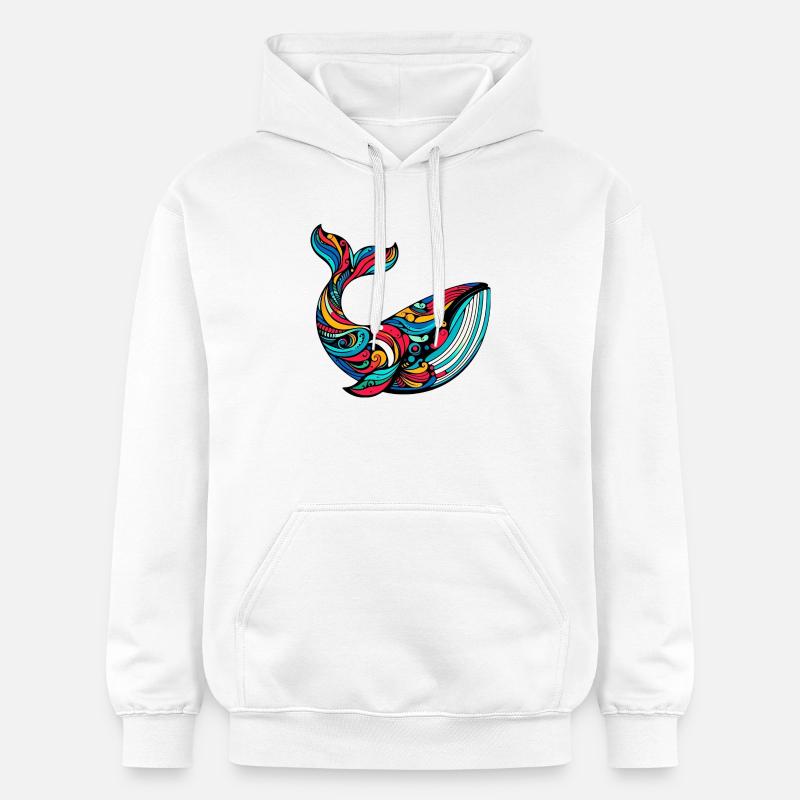 Baleine - Sweat à capuche Softstyle® Gildan Unisexe - blanc