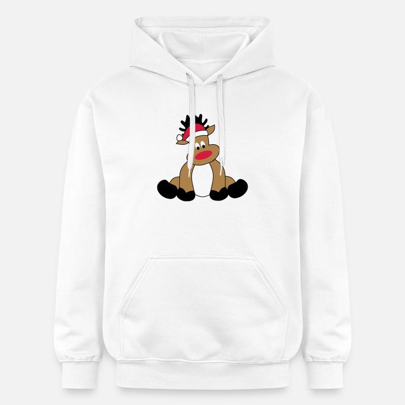 Renne pour Noël - Sweat à capuche Softstyle® Gildan Unisexe - blanc