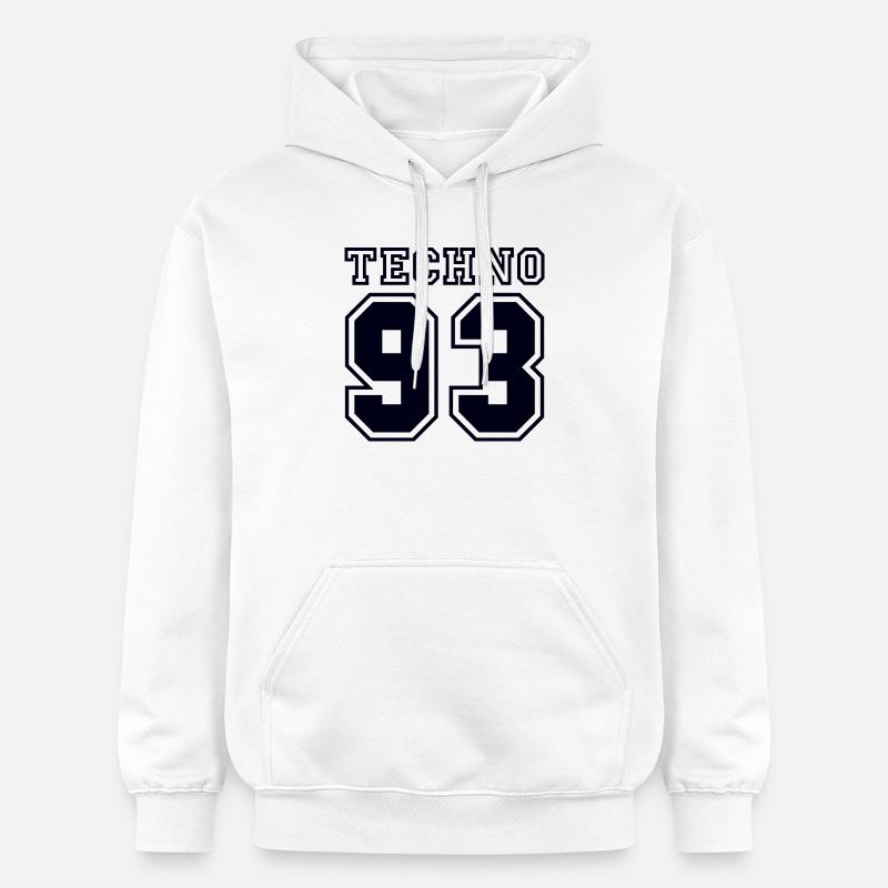 TECHNO 93 - Sweat à capuche Softstyle® Gildan Unisexe - blanc