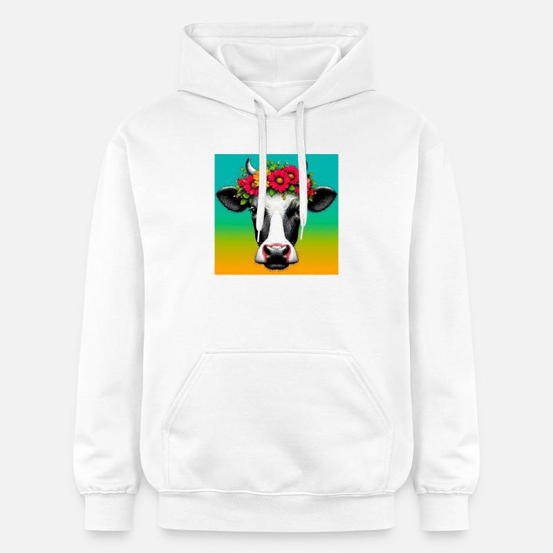cow - Gildan Unisex Softstyle® Midweight Hoodie - white