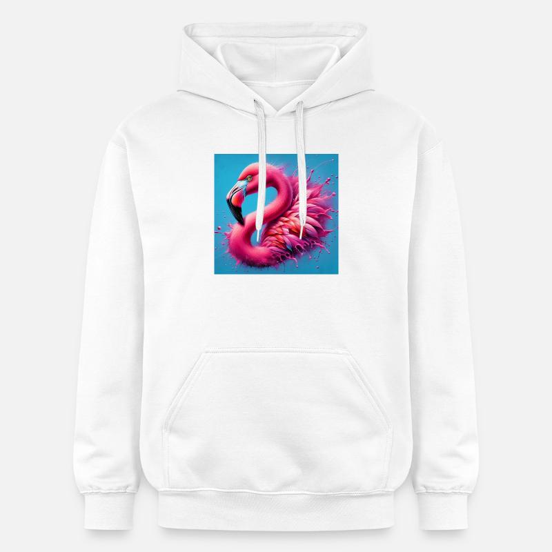 Flamant - Sweat à capuche Softstyle® Gildan Unisexe - blanc