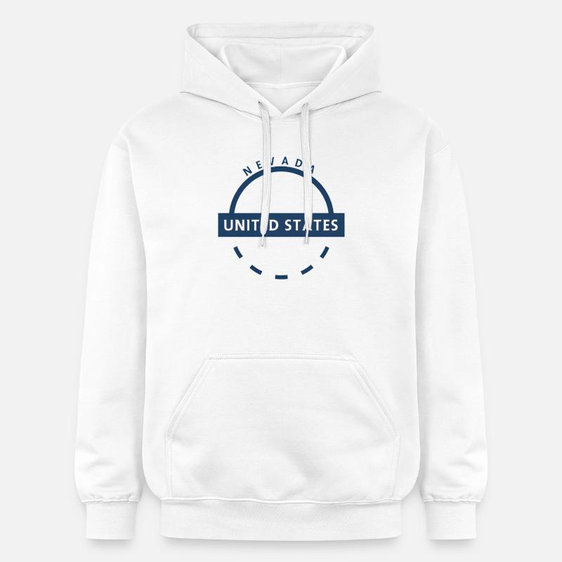 Insigne circulaire de l’État du Nevada - Sweat à capuche Softstyle® Gildan Unisexe - blanc