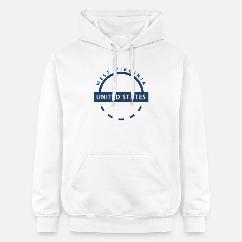 Écusson de l’État de Virginie-Occidentale - Sweat à capuche Softstyle® Gildan Unisexe - blanc