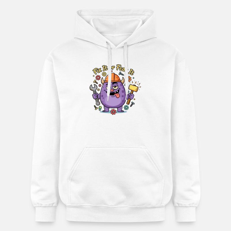 Réparez-le ou craignez-le Construire un monstre - Sweat à capuche Softstyle® Gildan Unisexe - blanc