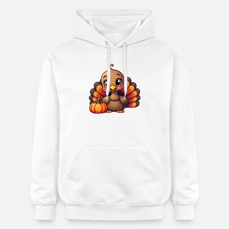 Bébé dinde de Thanksgiving - Sweat à capuche Softstyle® Gildan Unisexe - blanc