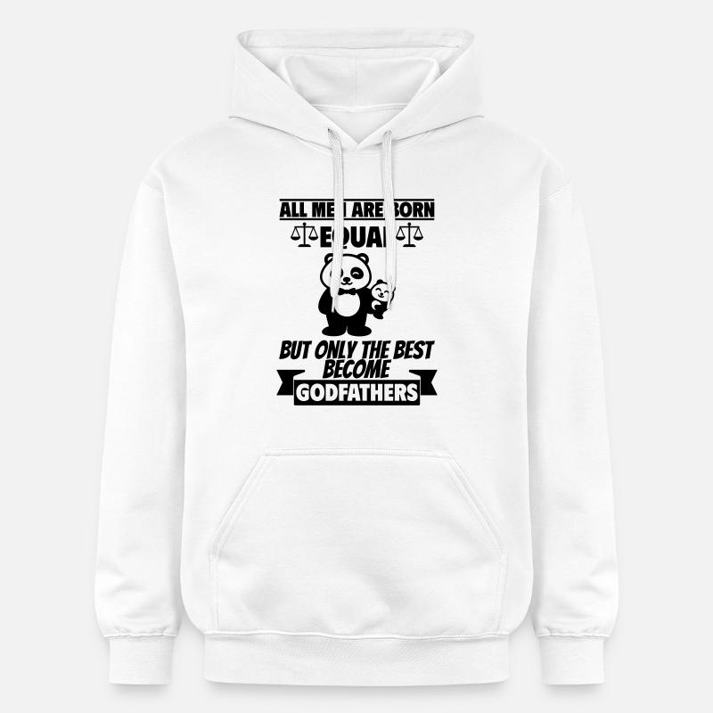 Tous les hommes naissent comme le même parrain - Sweat à capuche Softstyle® Gildan Unisexe - blanc