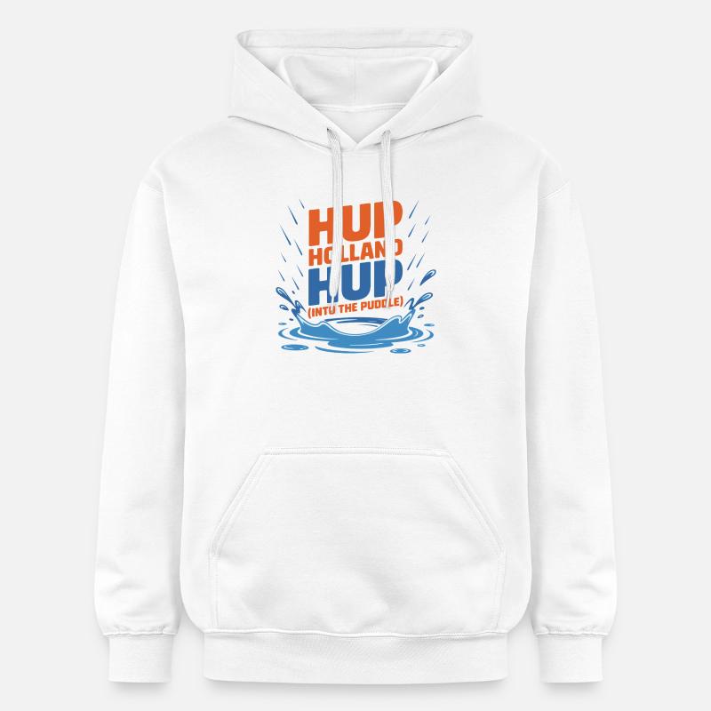Hup Holland Hup Éclaboussure de flaque - Sweat à capuche Softstyle® Gildan Unisexe - blanc