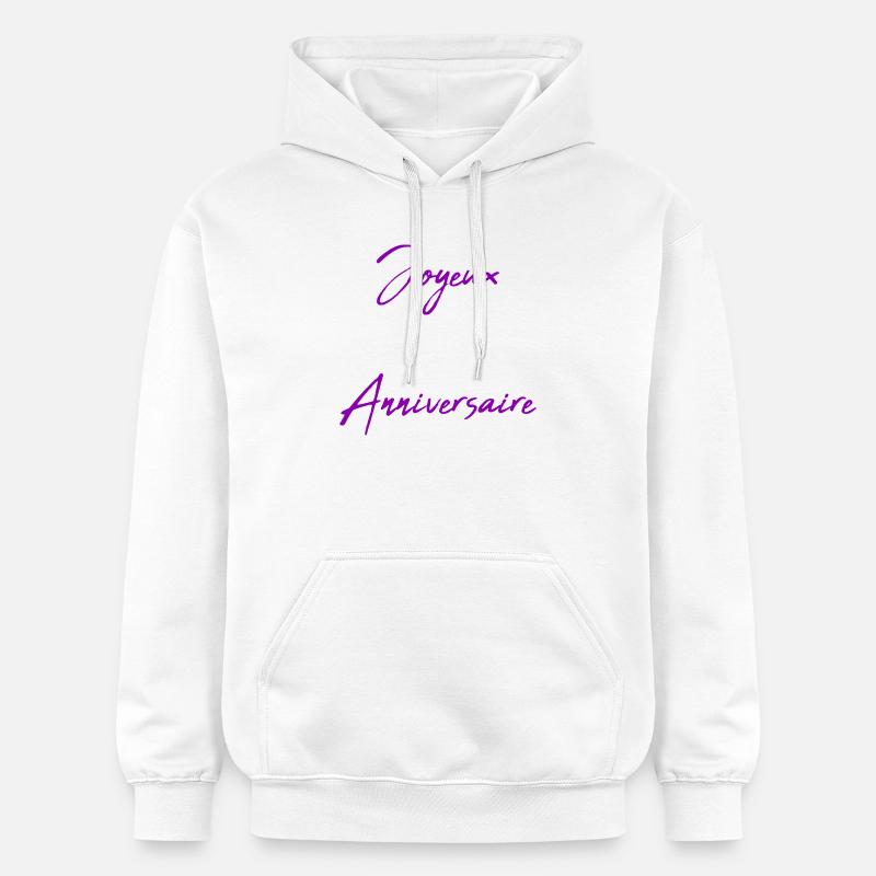 SAINT VALENTIN. JOYEUX ANNIVERSAIRE - Sweat à capuche Softstyle® Gildan Unisexe - blanc
