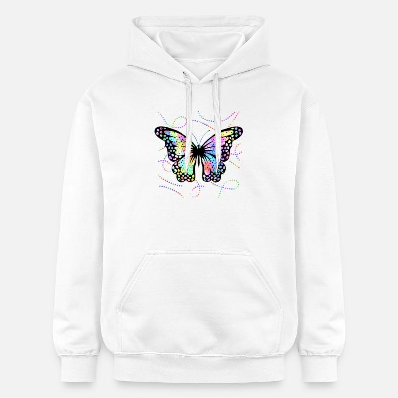 papillon - Sweat à capuche Softstyle® Gildan Unisexe - blanc