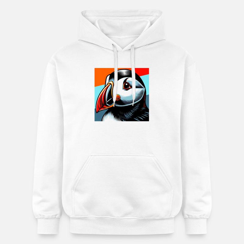 macareux - Sweat à capuche Softstyle® Gildan Unisexe - blanc