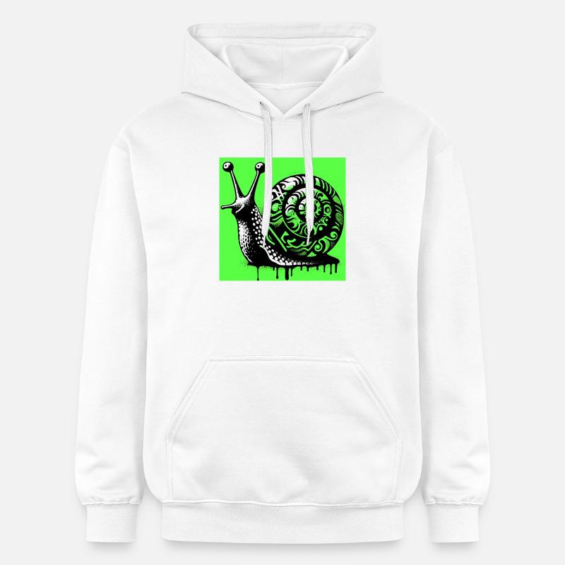Escargot - Sweat à capuche Softstyle® Gildan Unisexe - blanc