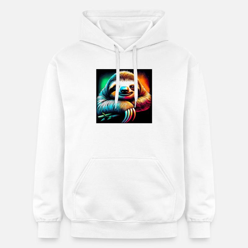 Faultier - Gildan Unisex Softstyle® Midweight Hoodie - Weiß