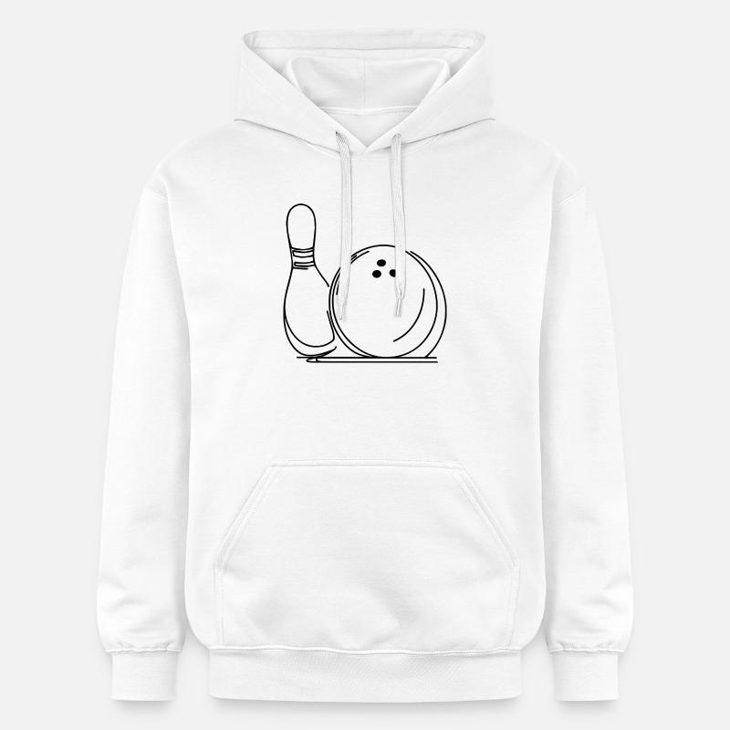 Boule et quille de bowling - Sweat à capuche Softstyle® Gildan Unisexe - blanc