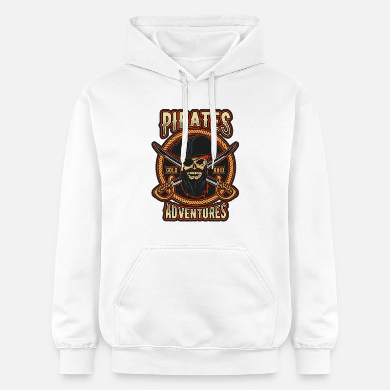 Pirate Gold Raid Patch - Sweat à capuche Softstyle® Gildan Unisexe - blanc