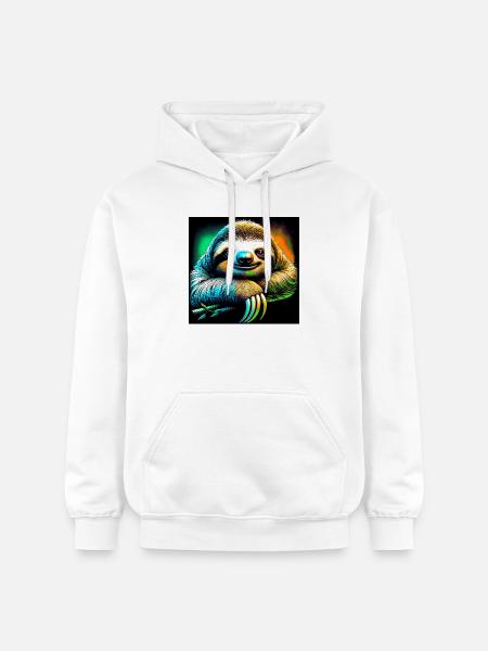 Faultier - Gildan Unisex Softstyle® Midweight Hoodie - Weiß