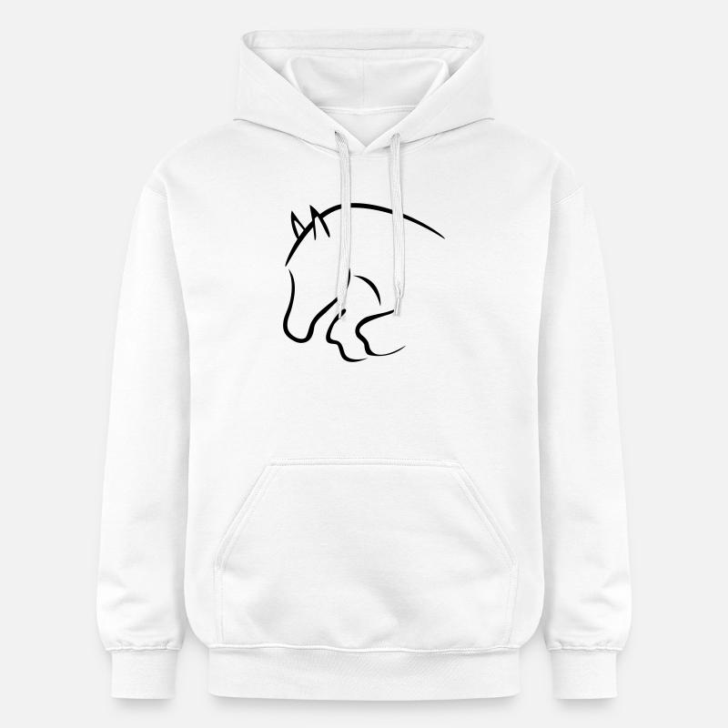 show cavalier - Sweat à capuche Softstyle® Gildan Unisexe - blanc