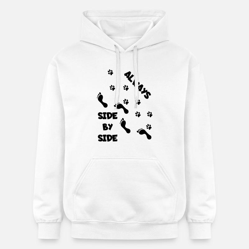 Côte à côte avec chien * - Sweat à capuche Softstyle® Gildan Unisexe - blanc