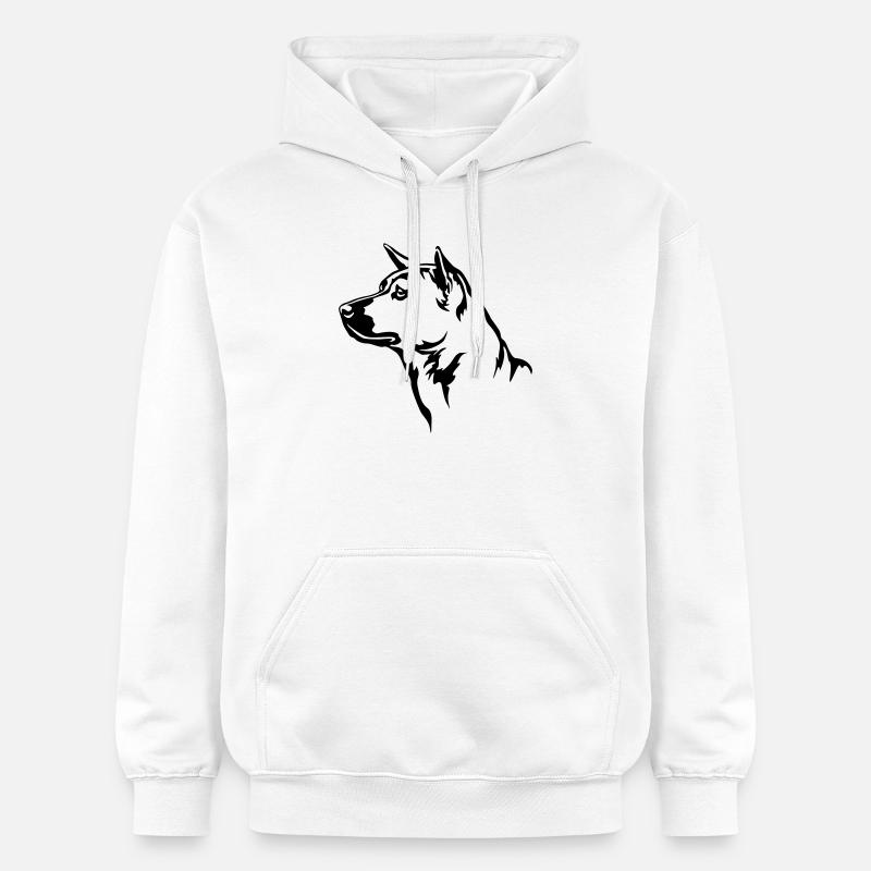 Thai Ridgeback Kopf - Gildan Unisex Softstyle® Midweight Hoodie - Weiß