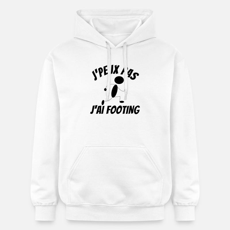 footing, running, course à pied, jogging - Sweat à capuche Softstyle® Gildan Unisexe - blanc