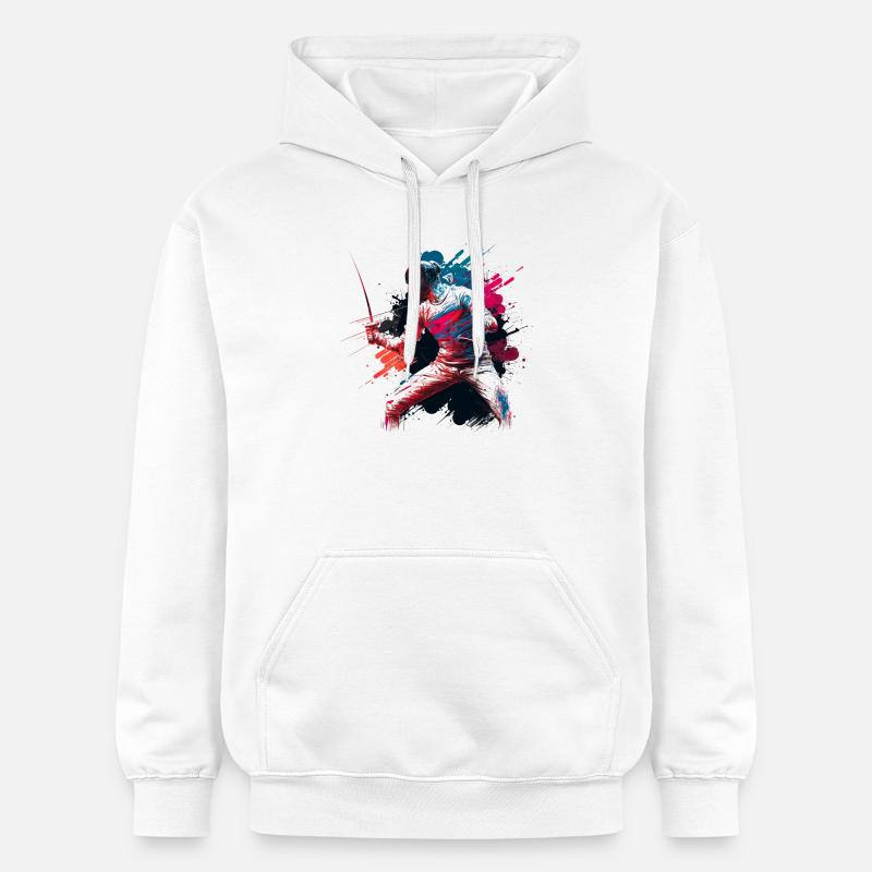 Couleur Explosif Escrimeur Graffiti - Sweat à capuche Softstyle® Gildan Unisexe - blanc