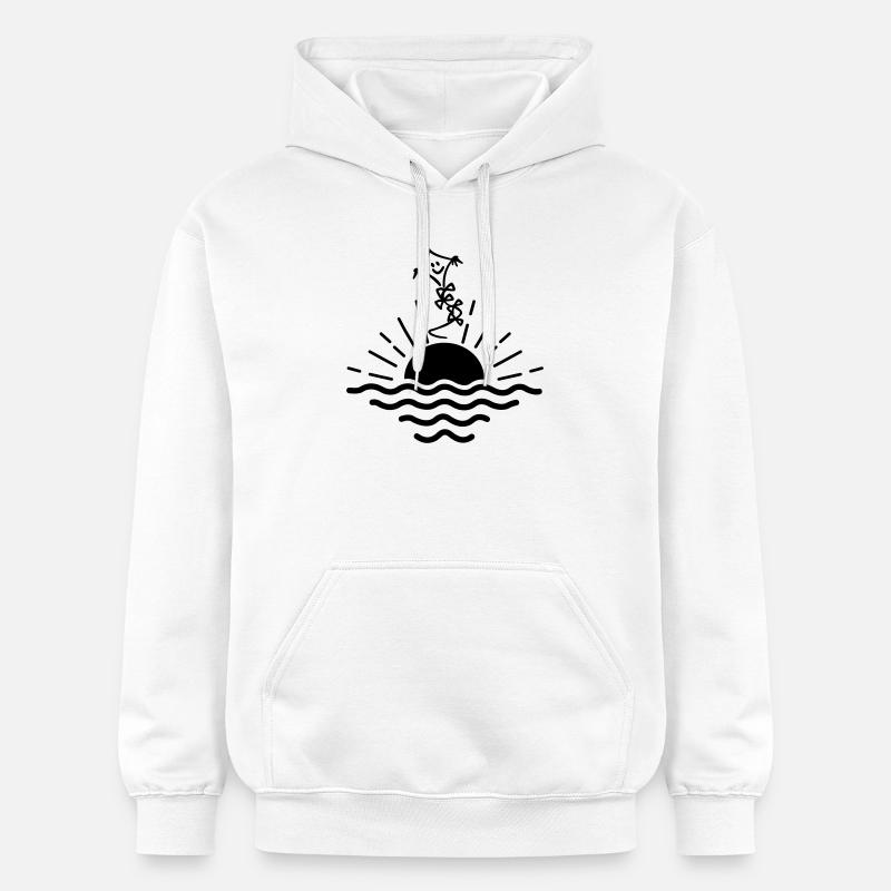 Cerf-volant au coucher du soleil - Sweat à capuche Softstyle® Gildan Unisexe - blanc