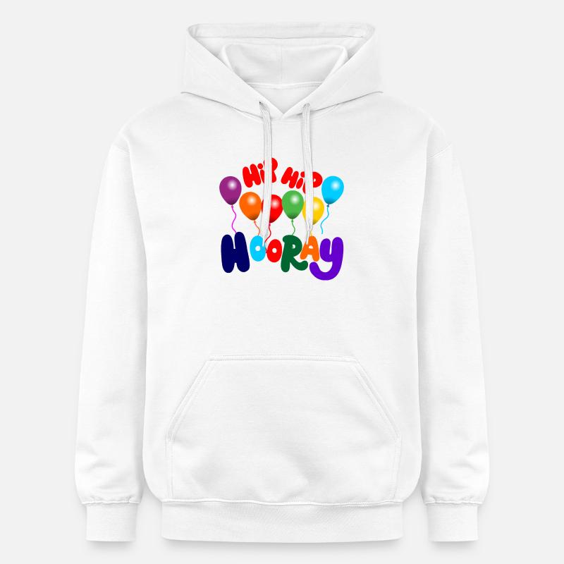 Party Hip, hip hourra - Sweat à capuche Softstyle® Gildan Unisexe - blanc