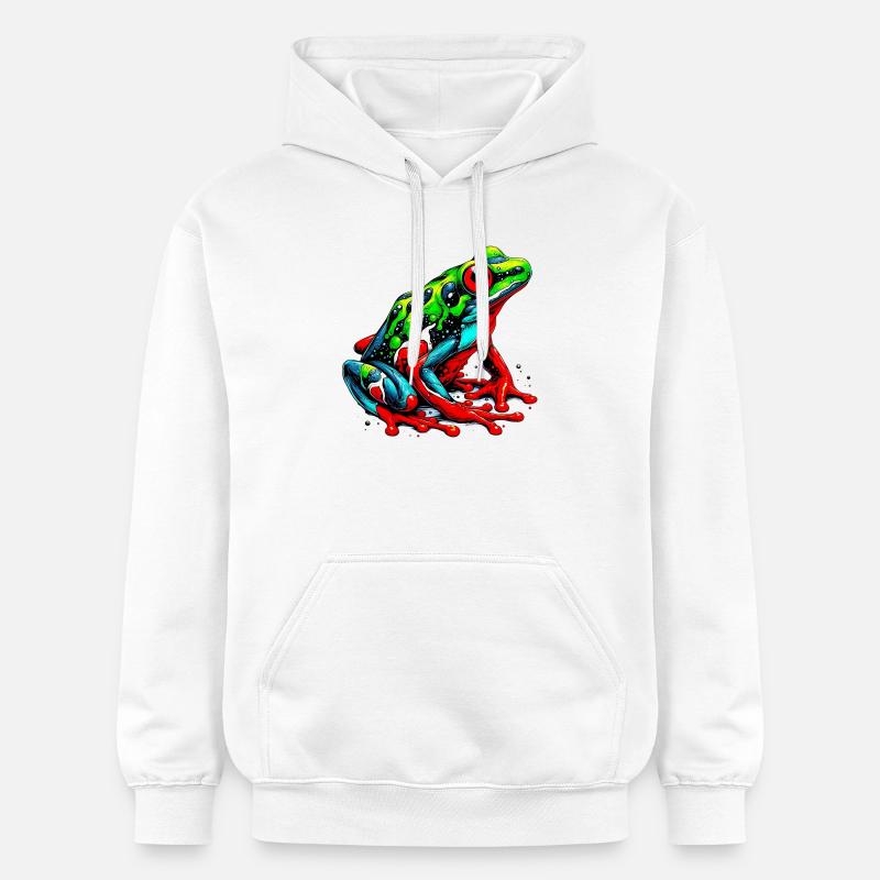 Grenouille - Sweat à capuche Softstyle® Gildan Unisexe - blanc