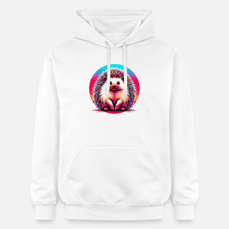 Hérisson - Sweat à capuche Softstyle® Gildan Unisexe - blanc