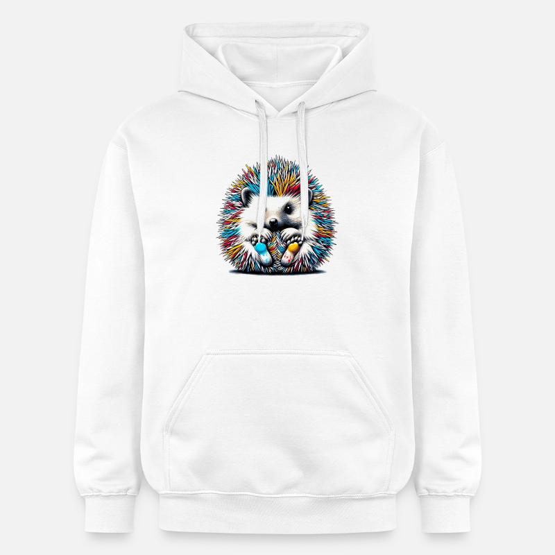 Igel - Gildan Unisex Softstyle® Midweight Hoodie - Weiß