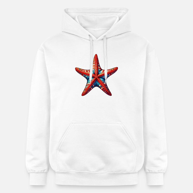 Étoile de mer - Sweat à capuche Softstyle® Gildan Unisexe - blanc