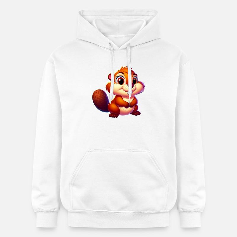 Castor - Sweat à capuche Softstyle® Gildan Unisexe - blanc