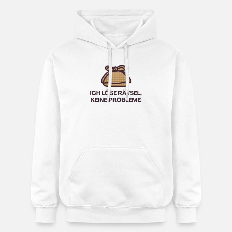 I solve puzzles, no problems - Gildan Unisex Softstyle® Midweight Hoodie - white