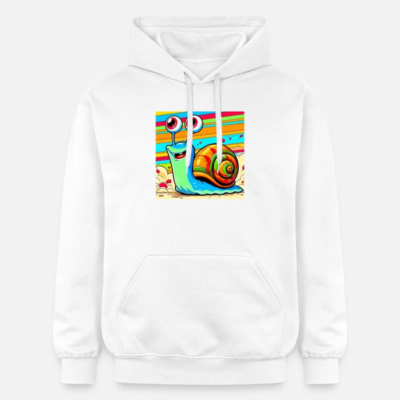 Escargot - Sweat à capuche Softstyle® Gildan Unisexe - blanc