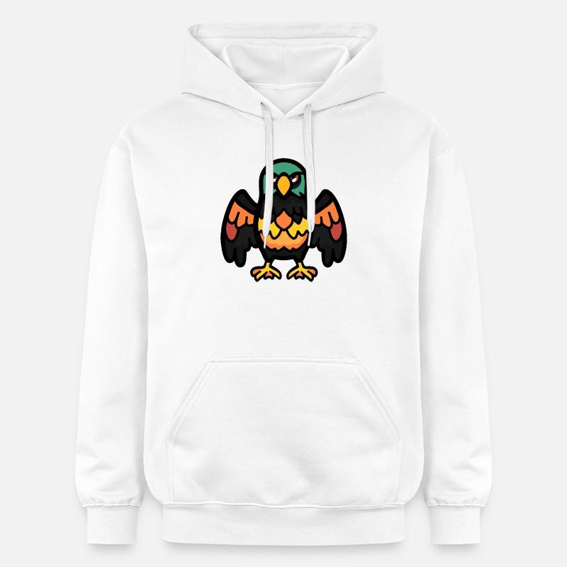 Aigle Halloween Bande Dessinée Drôle - Sweat à capuche Softstyle® Gildan Unisexe - blanc