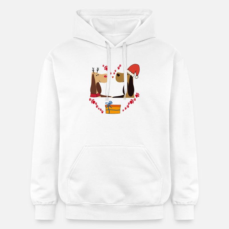 Le bonheur de Noël - Sweat à capuche Softstyle® Gildan Unisexe - blanc