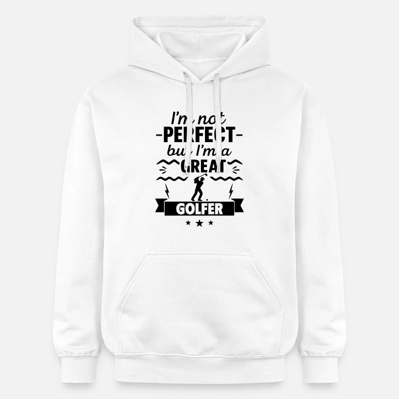 Pas parfait, mais un super golfeur - Sweat à capuche Softstyle® Gildan Unisexe - blanc